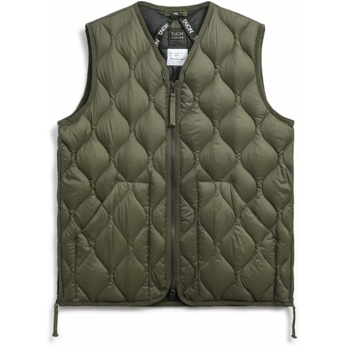 Militair jack met v-hals en w-rits Taion Coquille souple