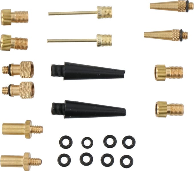 New Age Devi - Set Verloopnippels - 14 Stuks - Adapter Fietsventiel - Ballenpomp - Universeel