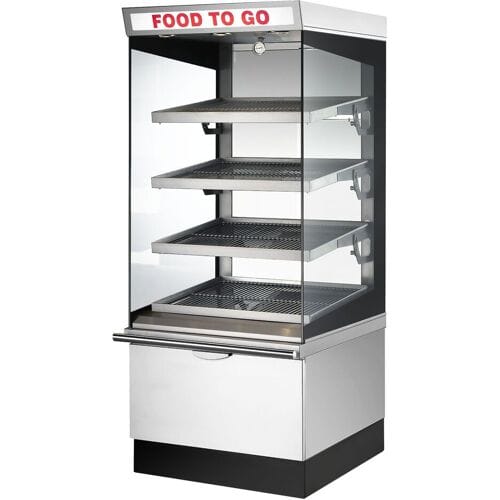 UBERT Warmhoudvitrine - 730x800mm - 4 verwarmde planken