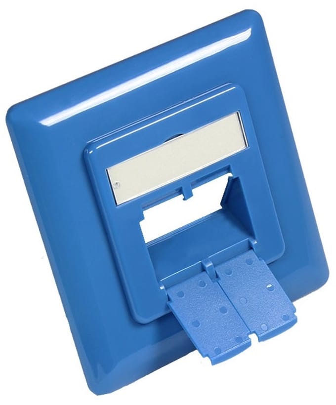 Wandcontactdoos afdekplaat / blauw