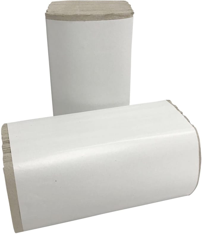 Euro Products | Vouwhanddoekjes 1-laags naturel | Z-vouw | 23 x 25 cm | 5000 stuks