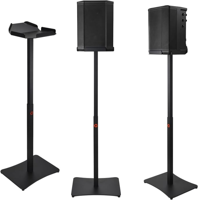 Verstelbare Speakerstandaard 25"-39" van Carbon Staal voor Draagbare Bluetooth Speakers, Tripod Basis voor Optimale Geluidsweergave