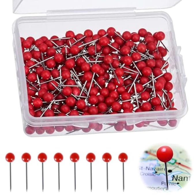 Rode prikbordnaalden 200 stuks - Ideaal voor kantoor en do-it-yourself projecten