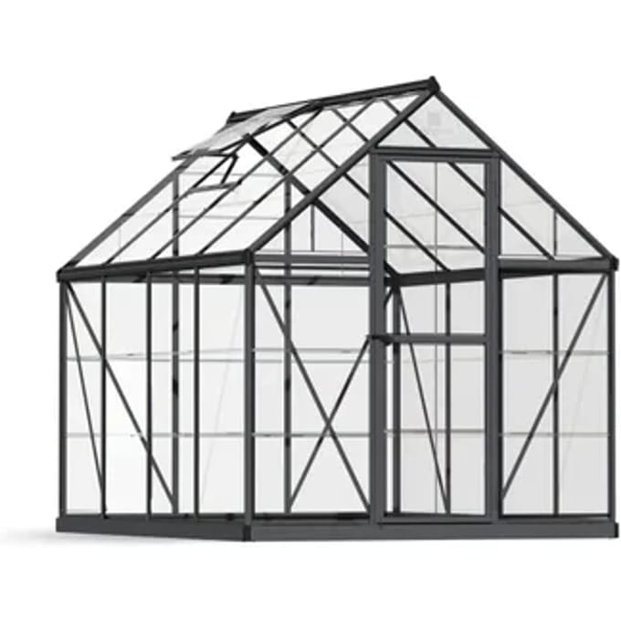 Canopia Tuinkas Harmony 6x8 - Polycarbonaat - Grijs - 185x247x208cm