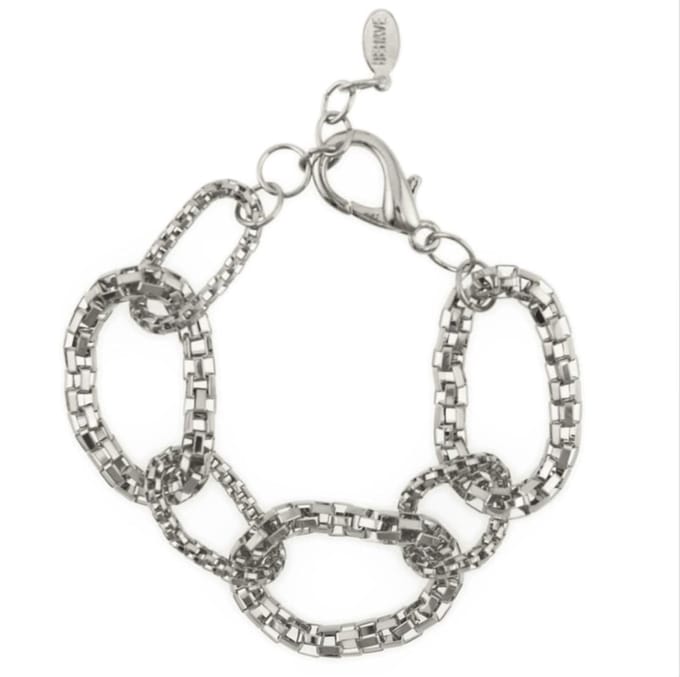 Behave - zilverkleurige armband met open schakels - stijlvol accent