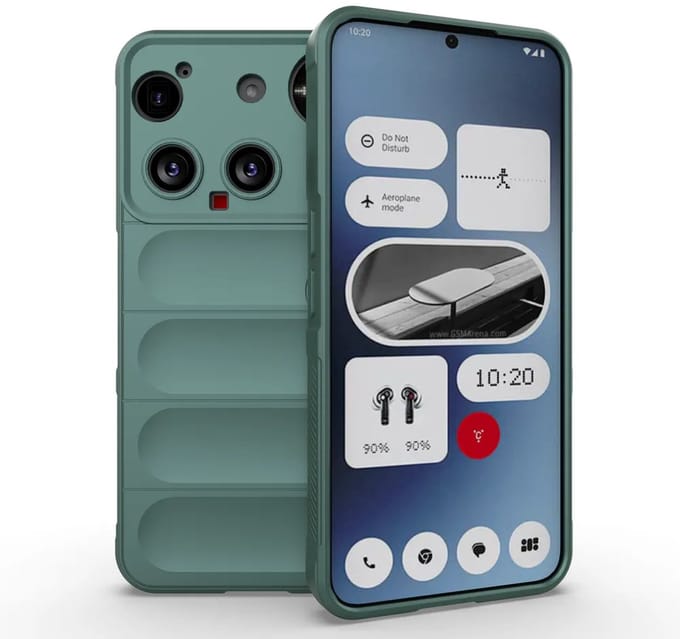 MobyDefend Hoesje - Geschikt voor Nothing Phone (3) - TPU Gripcase - Groen