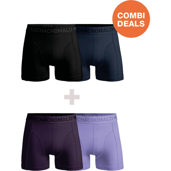 Muchachomalo Heren Boxershorts - 2+2 Pack - Mannen Onderbroeken
