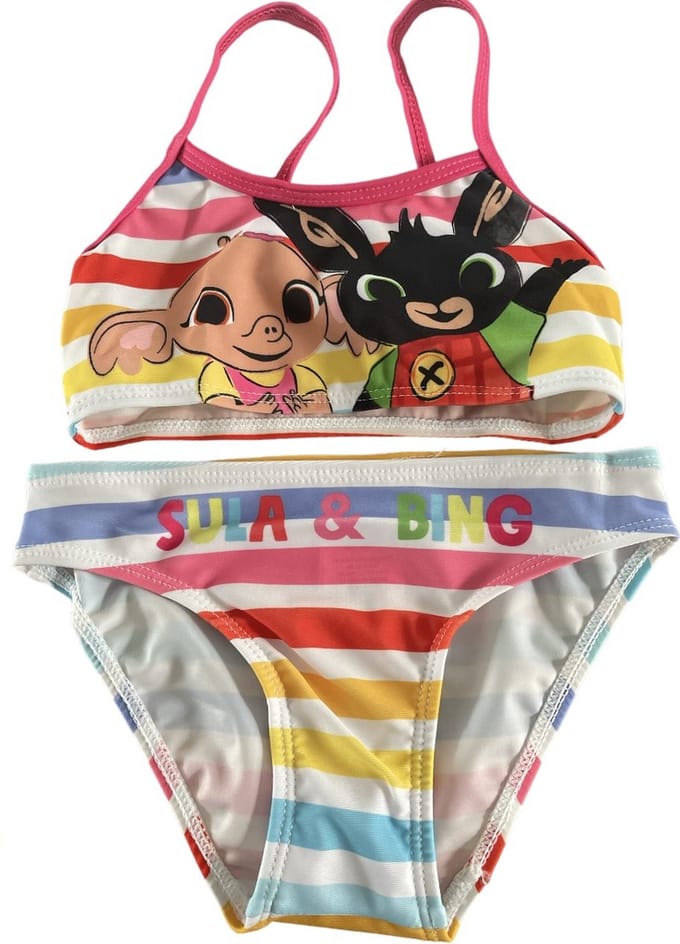 Bing Bikini Zwemkleding Bing en Sula Gestreept Roze Maat 92/98