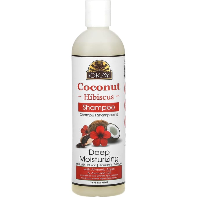 Okay Pure Naturals, Coconut Hibiscus, Deep Moisturizing, Shampoo, 12 fl oz (355 ml) white