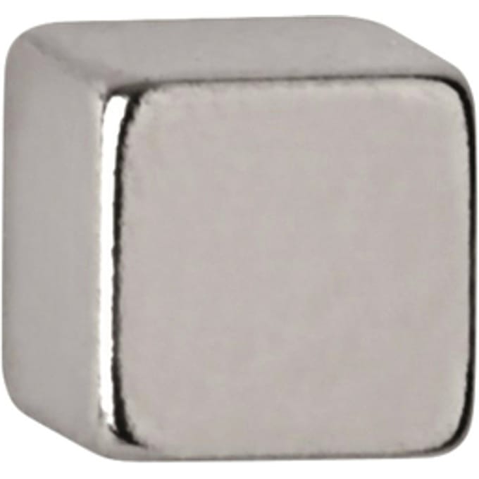 MAUL Magneet Kubus 10 stuks 1,1 kg staal metaal Neodymium 0.5 x 0.5 x 0.5 cm zilver
