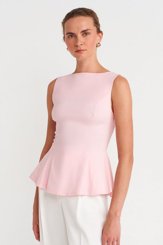 Aansluitende Naadloze Peplum Top
