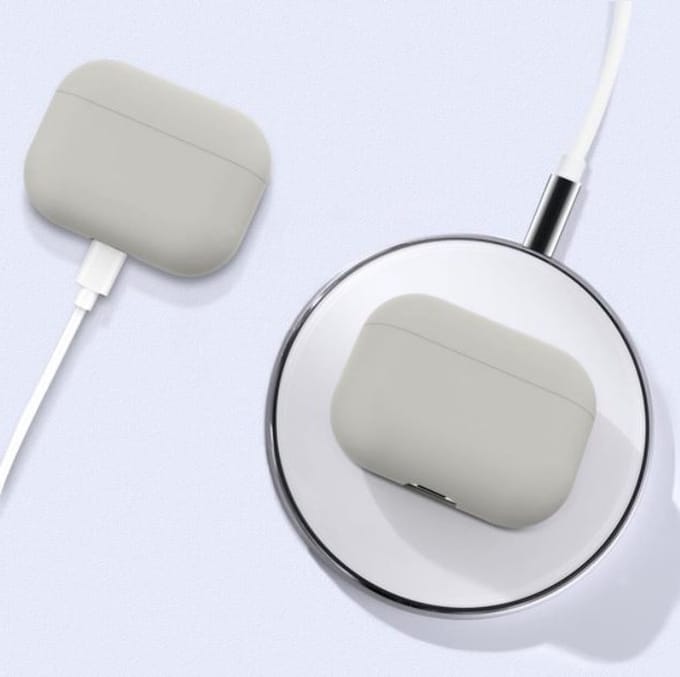 Siliconen case - geschikt voor Airpods Pro - Licht Grijs