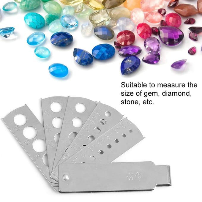 Sieraden Apparatuur Accessoire Diamant Edelsteen Ventilator Maatmeter Steen Meetinstrument white