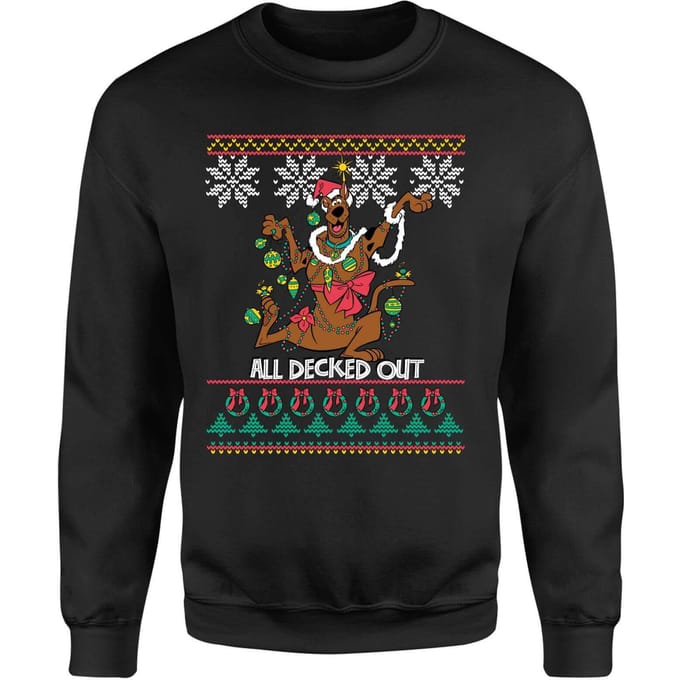 Scooby Doo All Decked Out Sweatshirt - Black - S