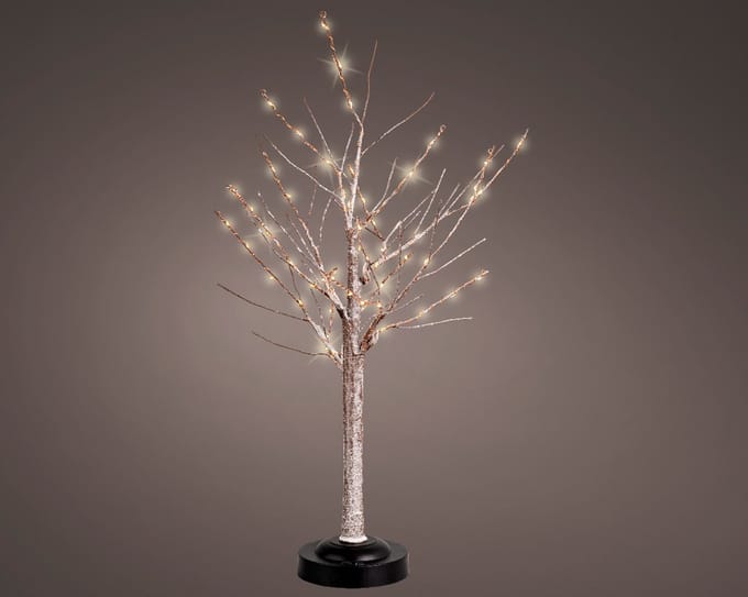 Sfeervolle decorboom met 60 warm witte LEDs en timer – 55 cm hoog