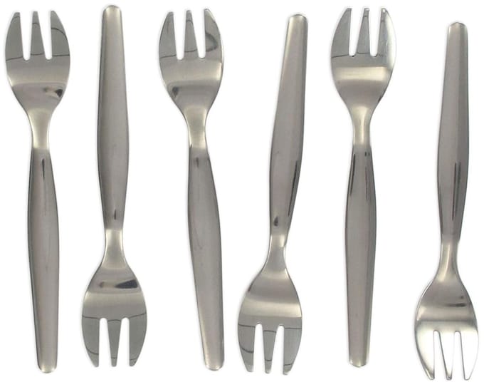 Set van 6 oestervorkjes 12,5 cm Fackelmann