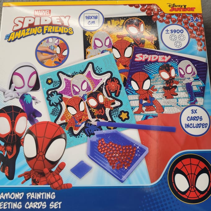Spiderman-diamond painting - kaarten set - 3 stuks