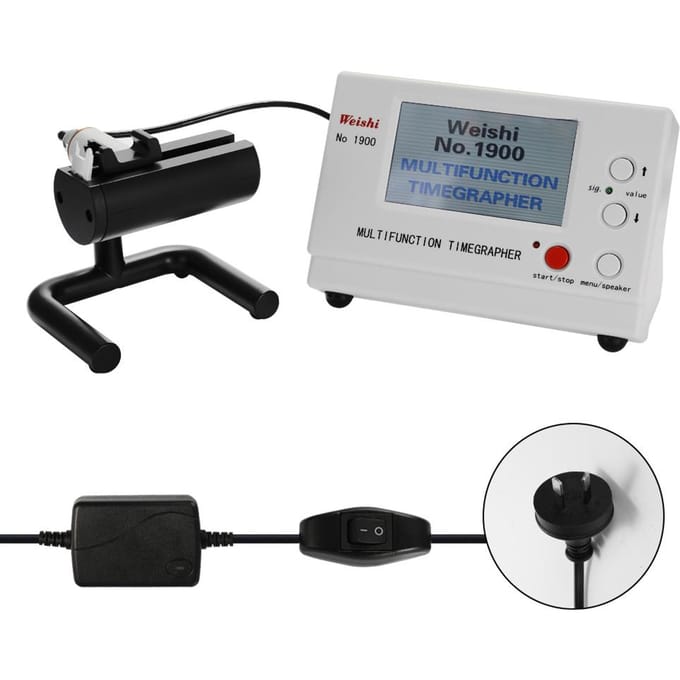 WeiShi No.1900 multifunctionele professionele timegrapher nauwkeurige mechanische horlogetest repareren AU Plug white
