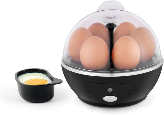 MMP® Eierkoker electrisch - Eierkoker - Eierkoker met timer - Zwart - ‎16xm x 16xm x 16cm