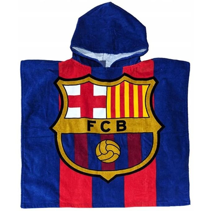 FC Barcelona HANDDOEKEN Badponcho 60 x 120 KATOENEN HOES