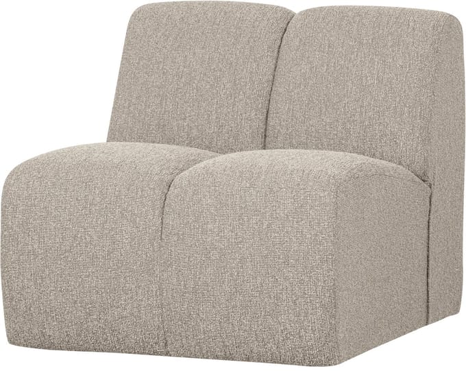 WOOOD Mojo 1-Zits Bank - Bouclé - Beige Melange - 74x80x97