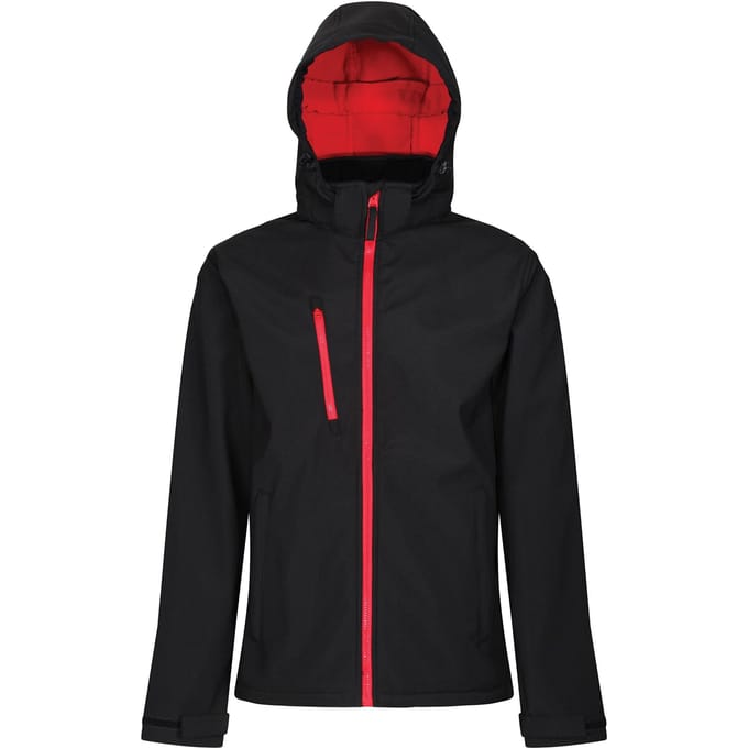 Regatta Heren Venturer 3-laags membraan Soft Shell Jas (Zwart/Rood)