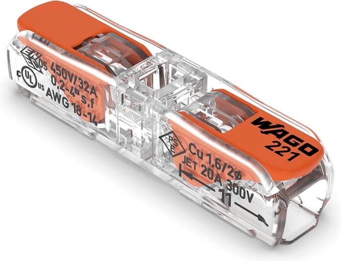 Wago Inline lasconnector met hendels 0,2 - 4 mm² - voor alle soorten geleiders