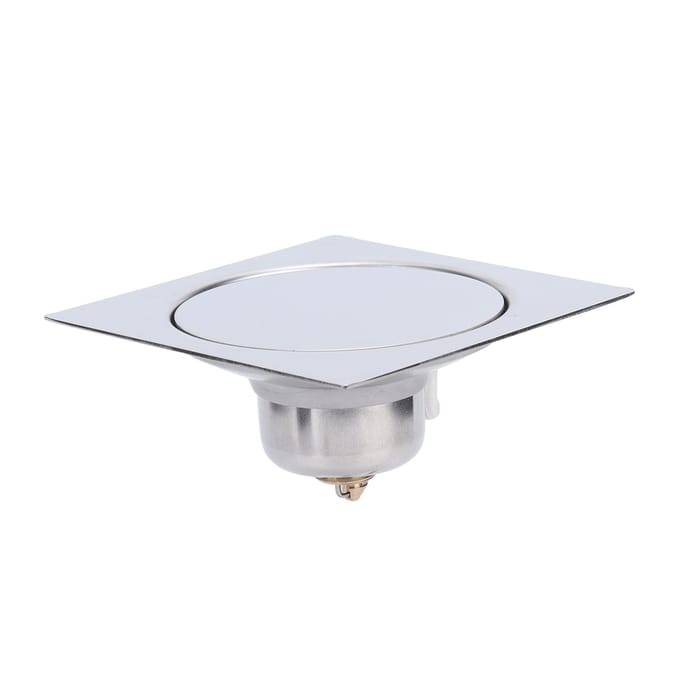 Pedale Vloerafvoer RVS 10x10cm Douche Deodorant Pop-up Vloerafvoer voor Badkamer white