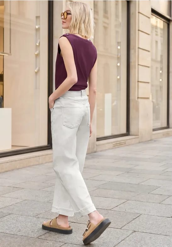 High Waist jeans culottes in casual pasvorm