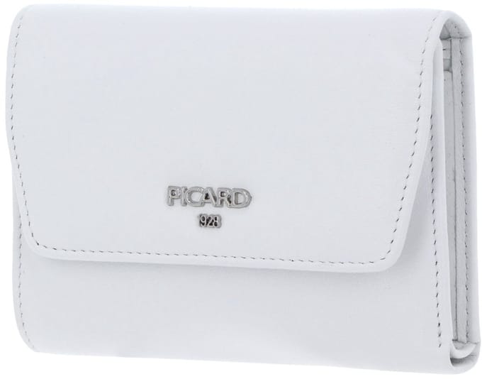 PICARD Leren portemonnee Bingo Flap Wallet White Lily wit
