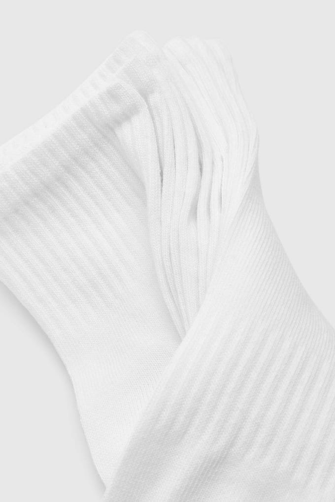 boohoo Dames Plain White 5-pack enkelsportsokken | Wit