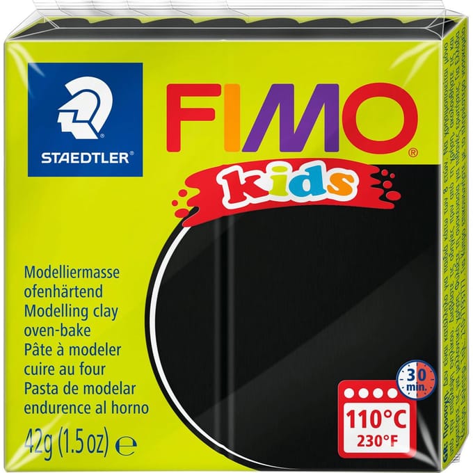 Fimo Kids boetseerklei 42g zwart Klei