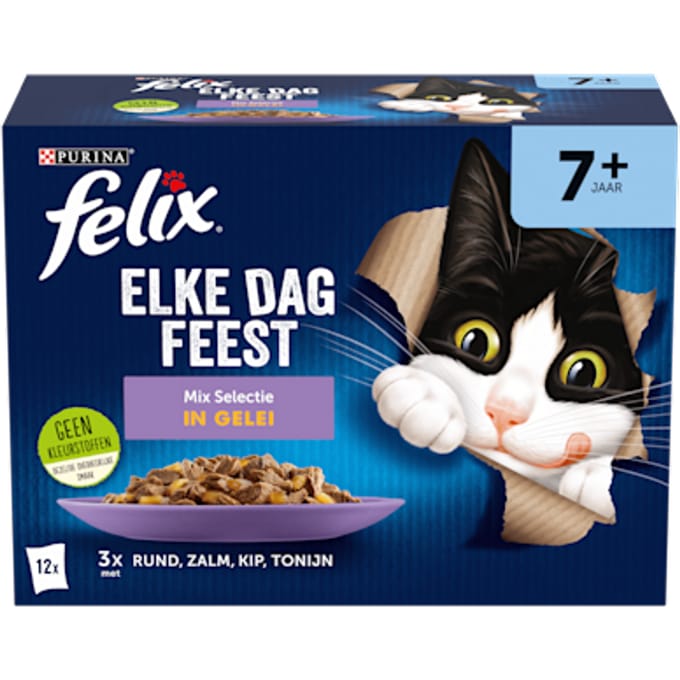 Felix Elke Dag Feest Mix Selectie in Gelei 7+ Jaar 12 x 85 gr
