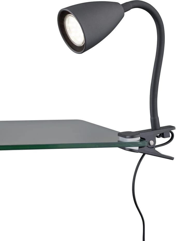 TRIO WANDA Klemlamp - Zwart mat