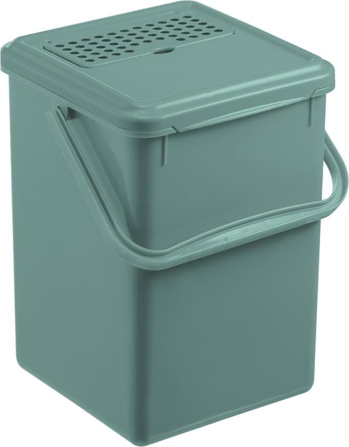 Rotho Bio compostemmer - GFT afvalbak 8L - BPA vrij - incl koolstoffilter - groen.