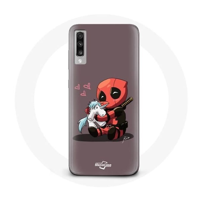 Coque - DeadPool - Galaxy A70 - Souple - Licorne - Protection enfant