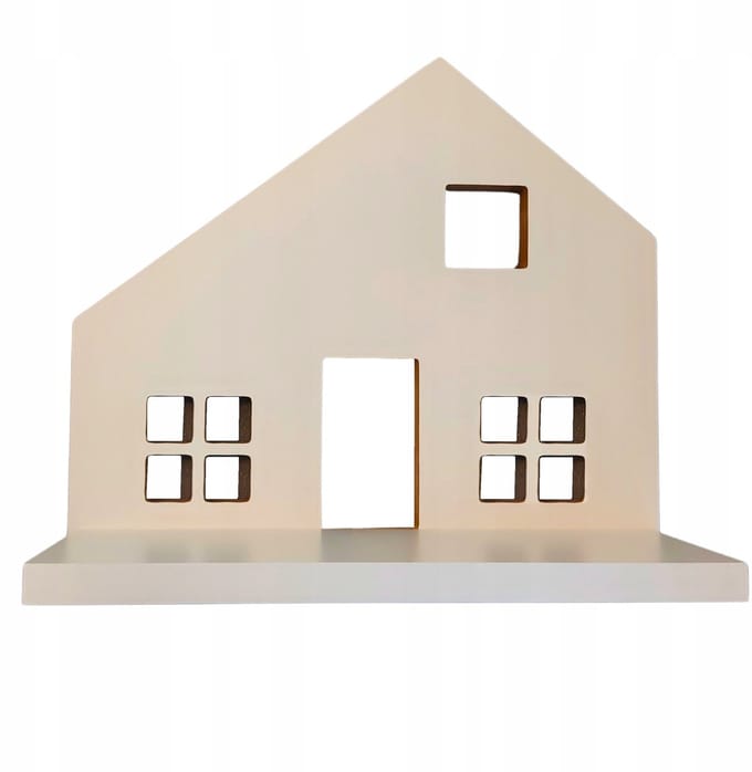 Moliland - Wandrek - MDF Huisvorm - Wit