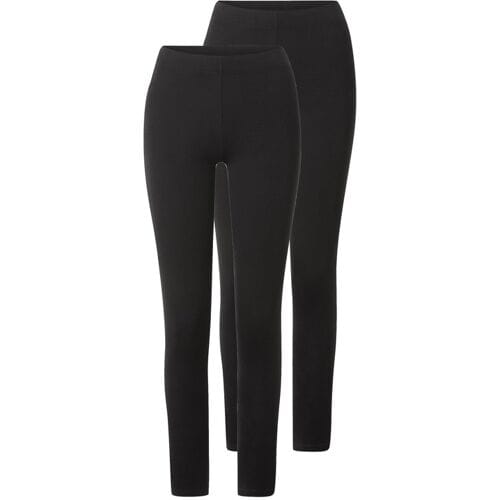 ESMARA Set van 2 dames leggings (Zwart, S (36/38))
