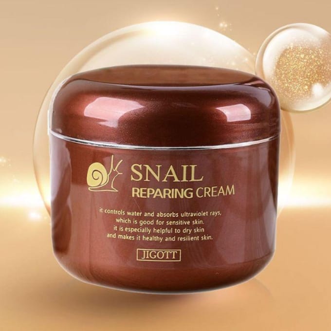Jigott Snail Repairing Cream 100ml brown