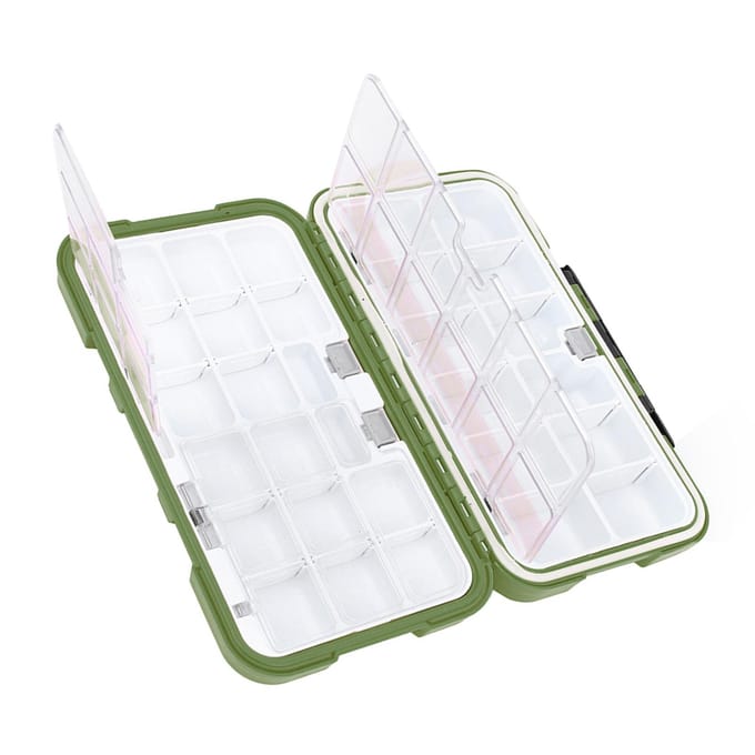 ABS Waterdichte Visgerei Doos Aas Haken Opbergdoos Organizer Container AccessoireC groen white