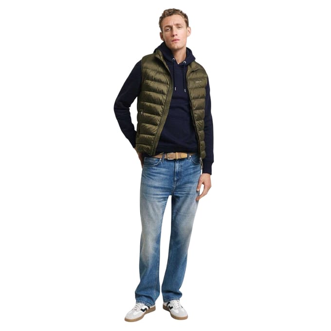 Gant Heren donzen lichtgewicht gilet (Groen)