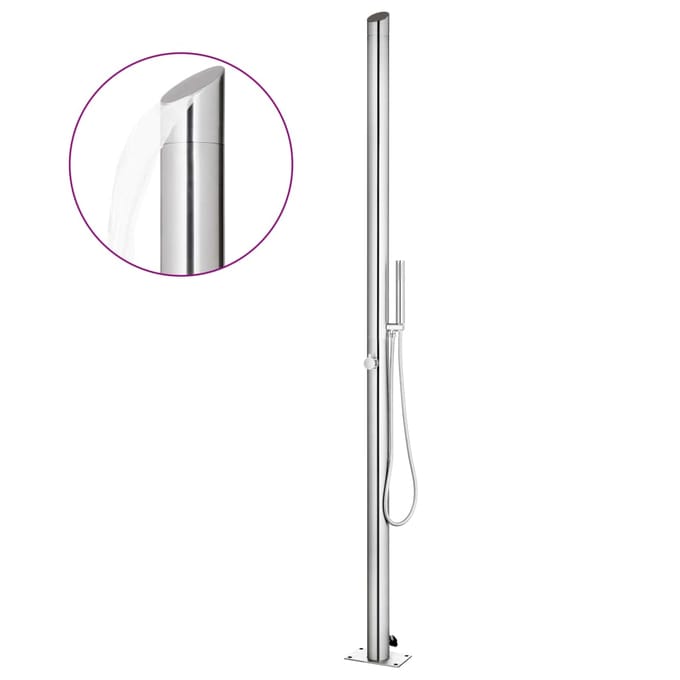 vidaXL - Buitendouche - 220 - cm - roestvrij - staal