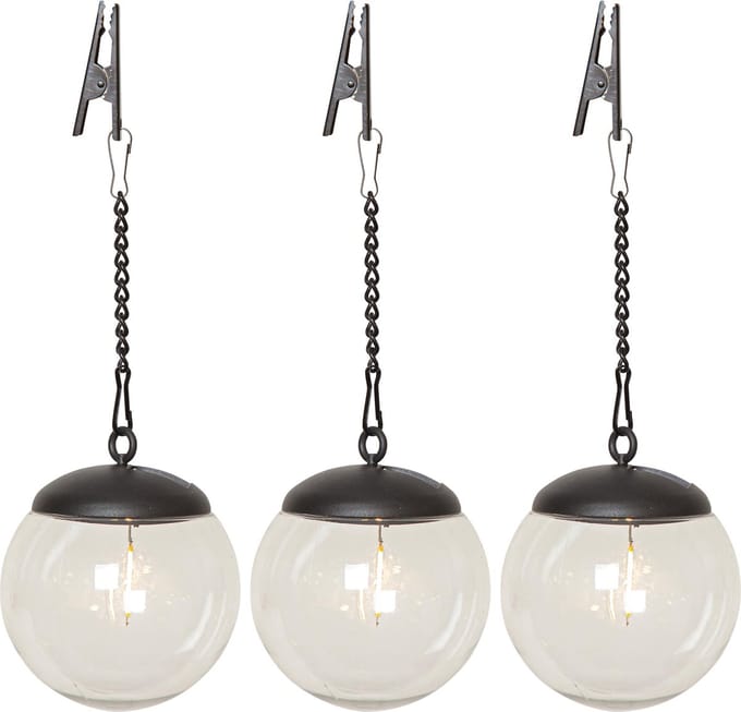 Star Trading Globe hanglamp op zonne-energie set van 3