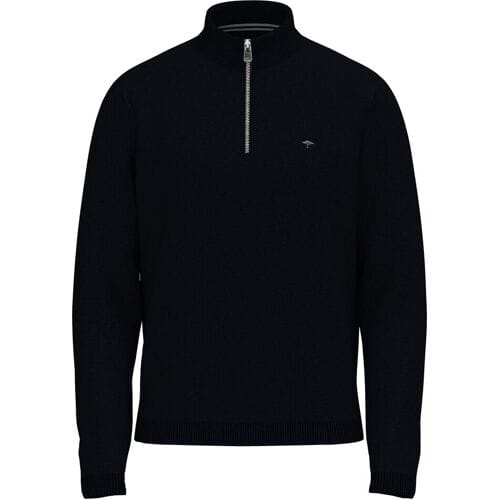 Fynch-Hatton Trui Troyer Zip Structure Navy / male