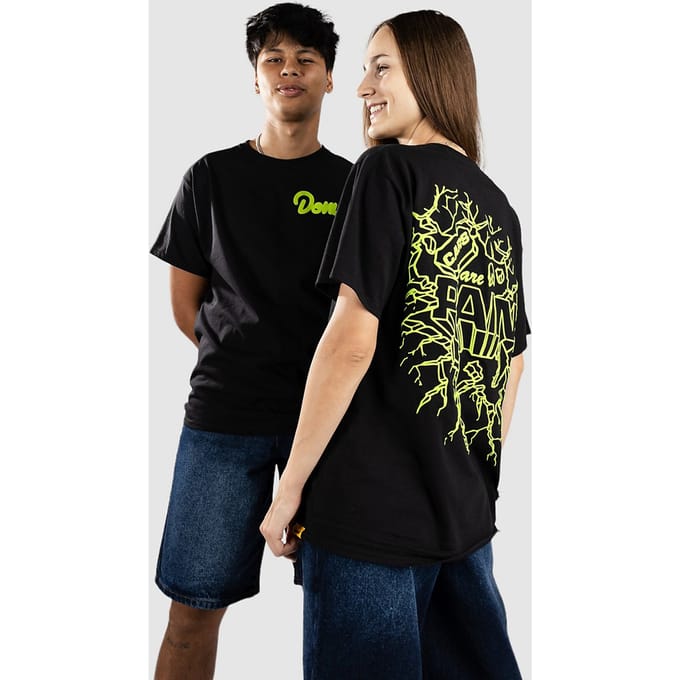 Donut Cap Cracked T-Shirt zwart