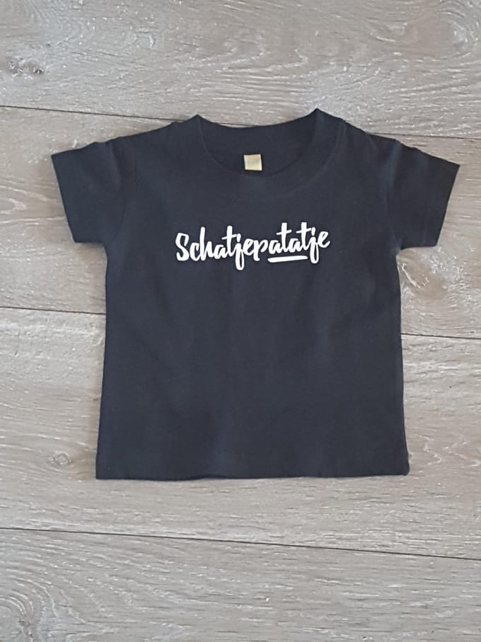 Babyshirt met opdruk ''Schatjepatatje" maat 68