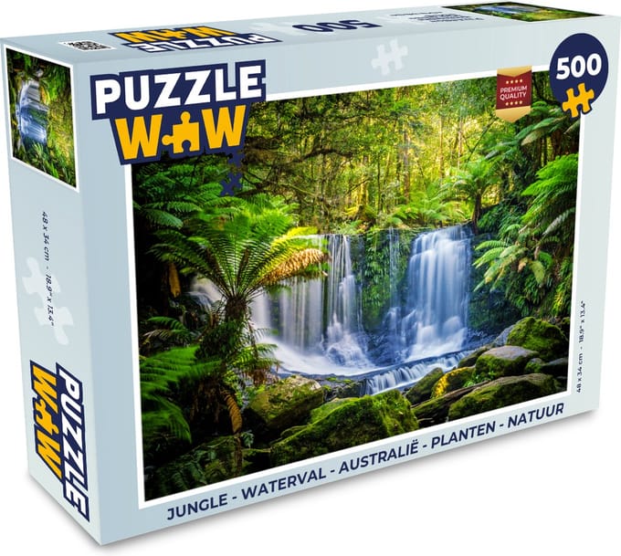 Puzzel Jungle - Waterval - Australië - Planten - Natuur - Legpuzzel - Puzzel 500 stukjes