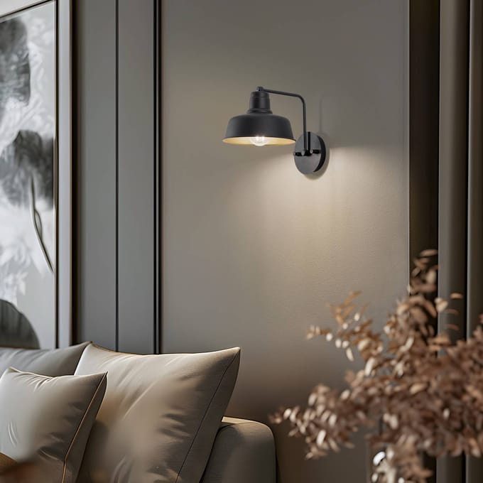 Asir - Wandlamp - Zwart - 19 x 27 x 24 cm
