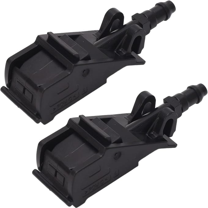 2 Pièces Gicleur de Lave-Glace Avant 6E0955985 Gicleur de Lave-Glace de Pare-Brise Durable pour black