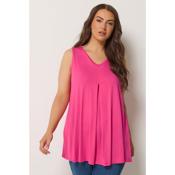 Yours Roze Topje Met Plooien Aan De Voorkant Size 54-56